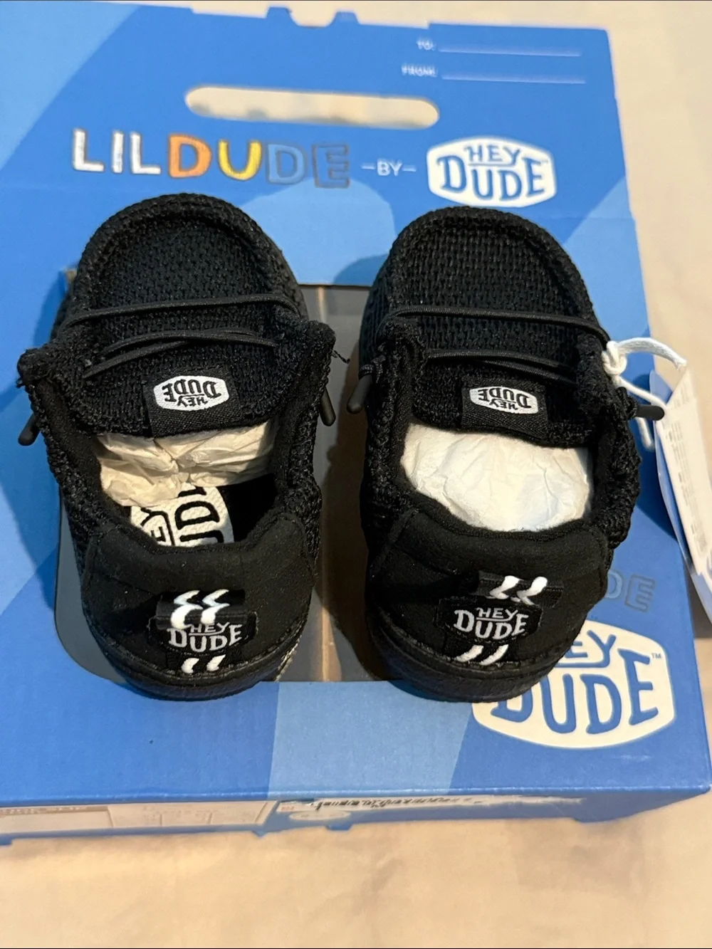 Hey Dude Kids Black Slip-On Shoes